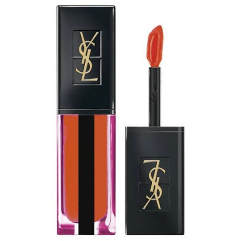 Yves Saint Laurent Vernis A Levres Vinyl Cream Lip Stain # 607 Inondation Orange For Women 0.2oz Lip Gloss