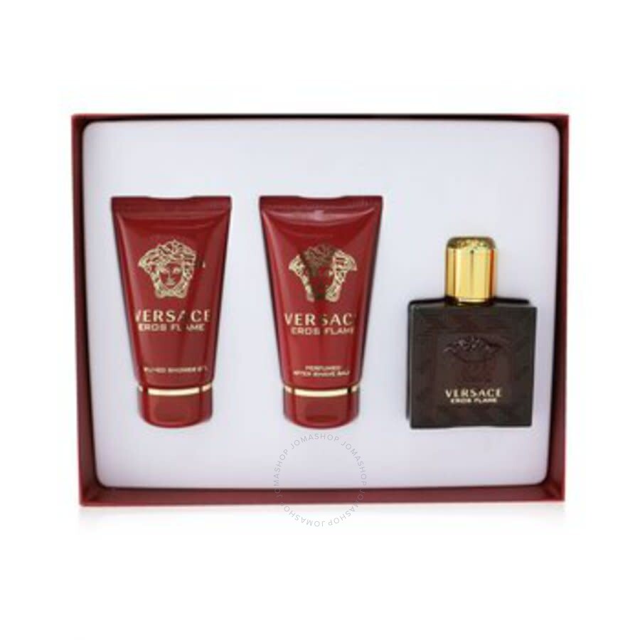 Versace Eros Flame Edp 50ml S/g 50ml A/s Balm Set (UAE Delivery Only)